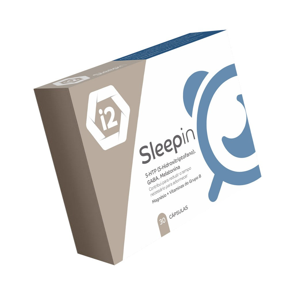 Sleepin é um suplemento alimentar à base de magnésio, 5-HTP, GABA, Vitaminas e Melatonina.