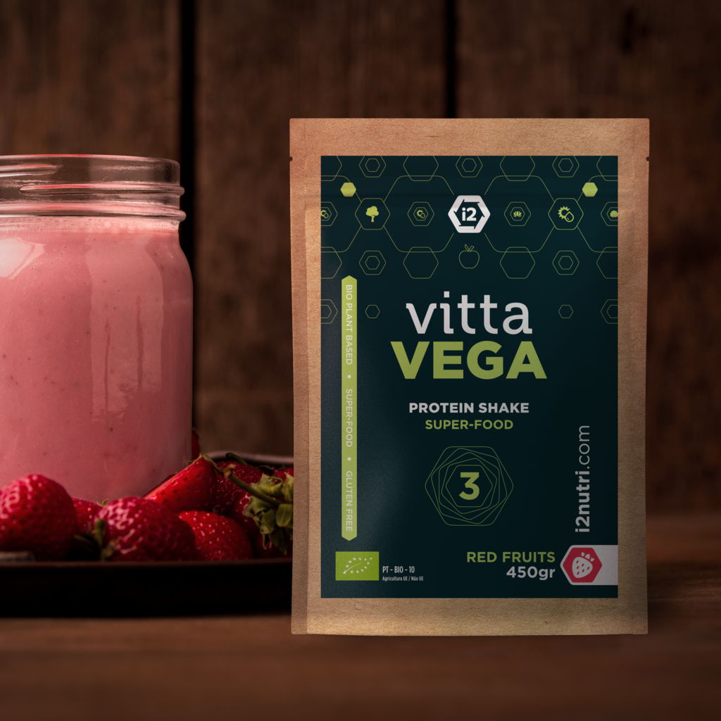 O Vitta-Vega é um batido de proteínas premium e 100% vegan,